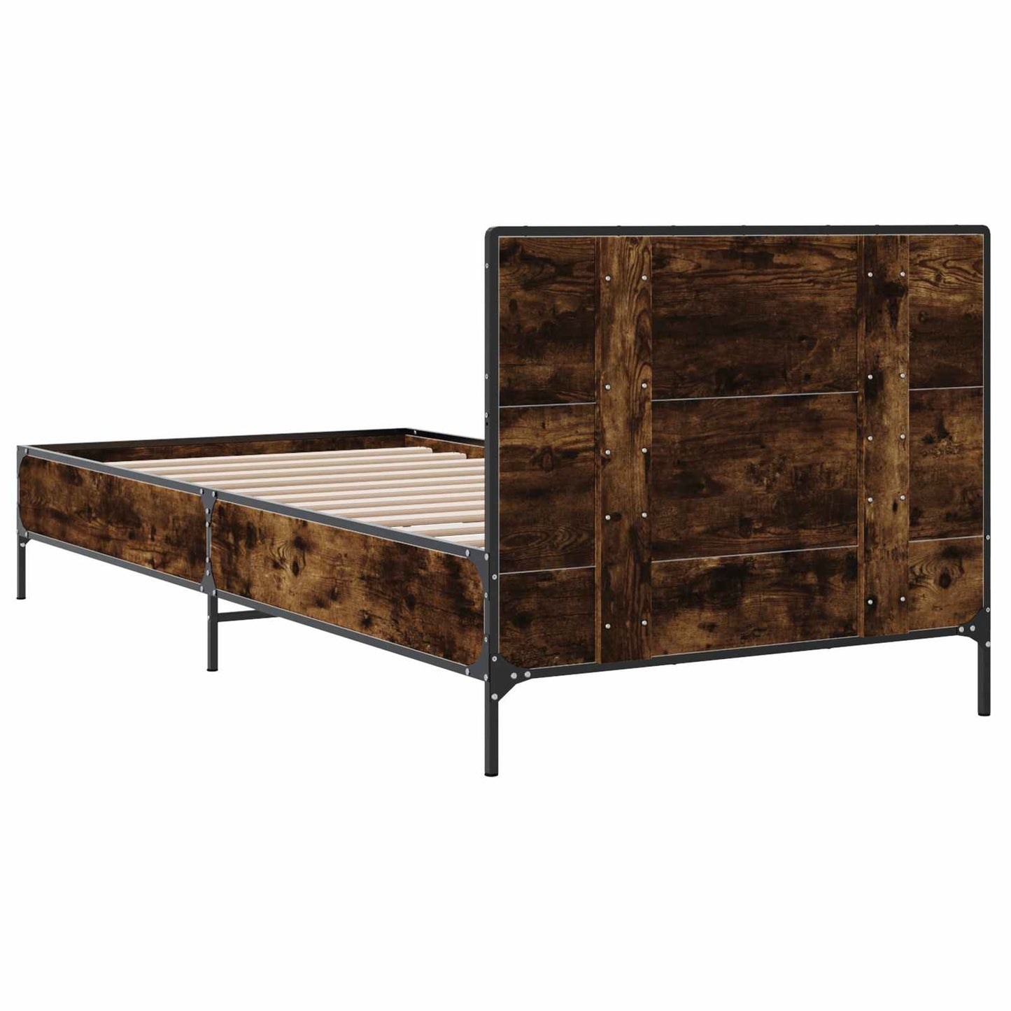 Bed Frame with Headboard Smoked Oak 80 x 200 cm Engineered Wood