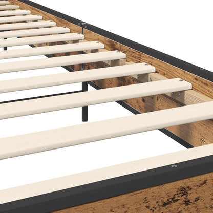 Bed Frame with Headboard Old Wood 80 x 200 cm Engineered Wood