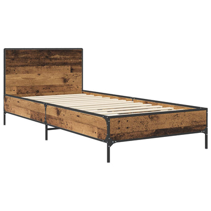 Bed Frame with Headboard Old Wood 80 x 200 cm Engineered Wood