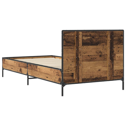 Bed Frame with Headboard Old Wood 80 x 200 cm Engineered Wood