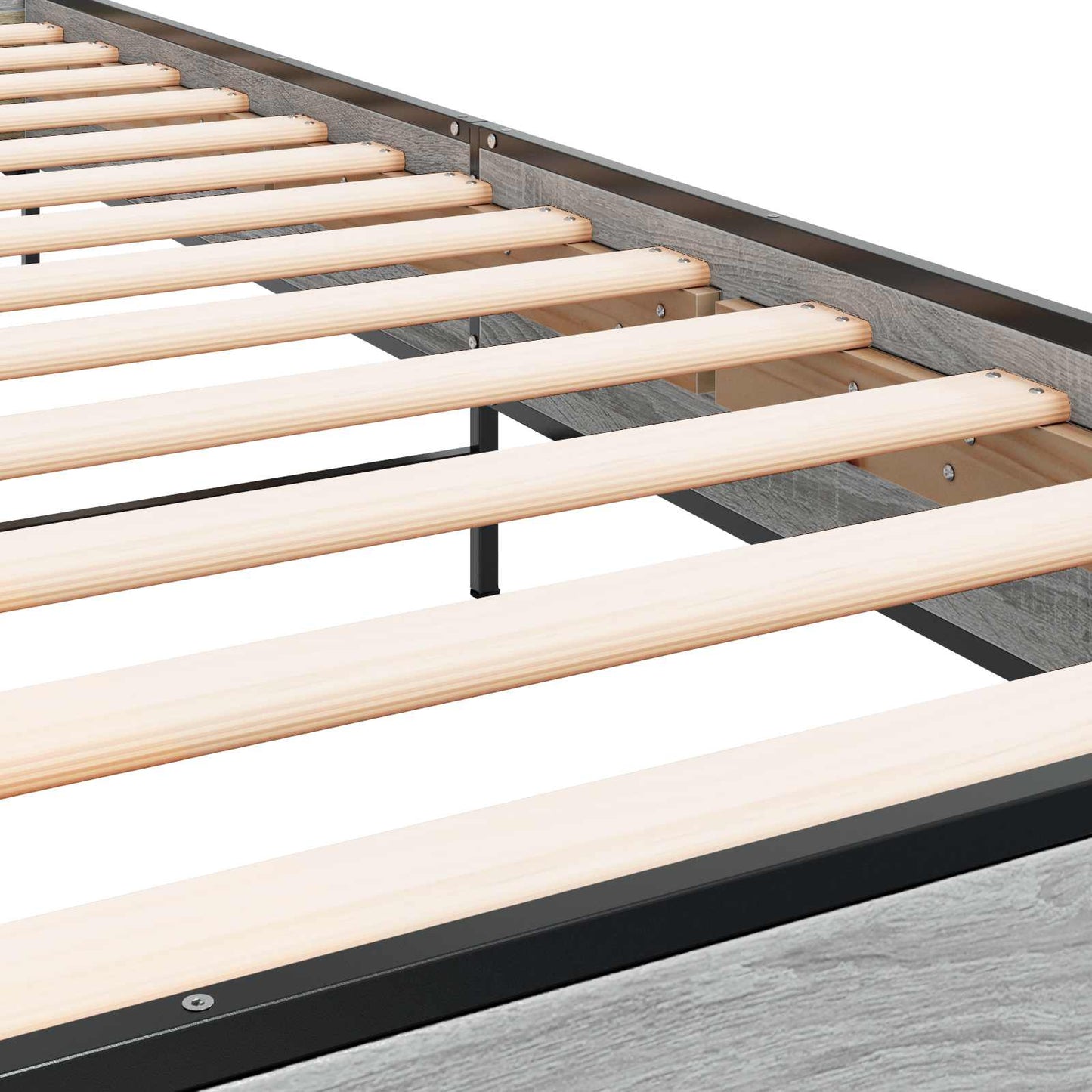 Bed Frame with Headboard Grey Sonoma 80 x 200 cm