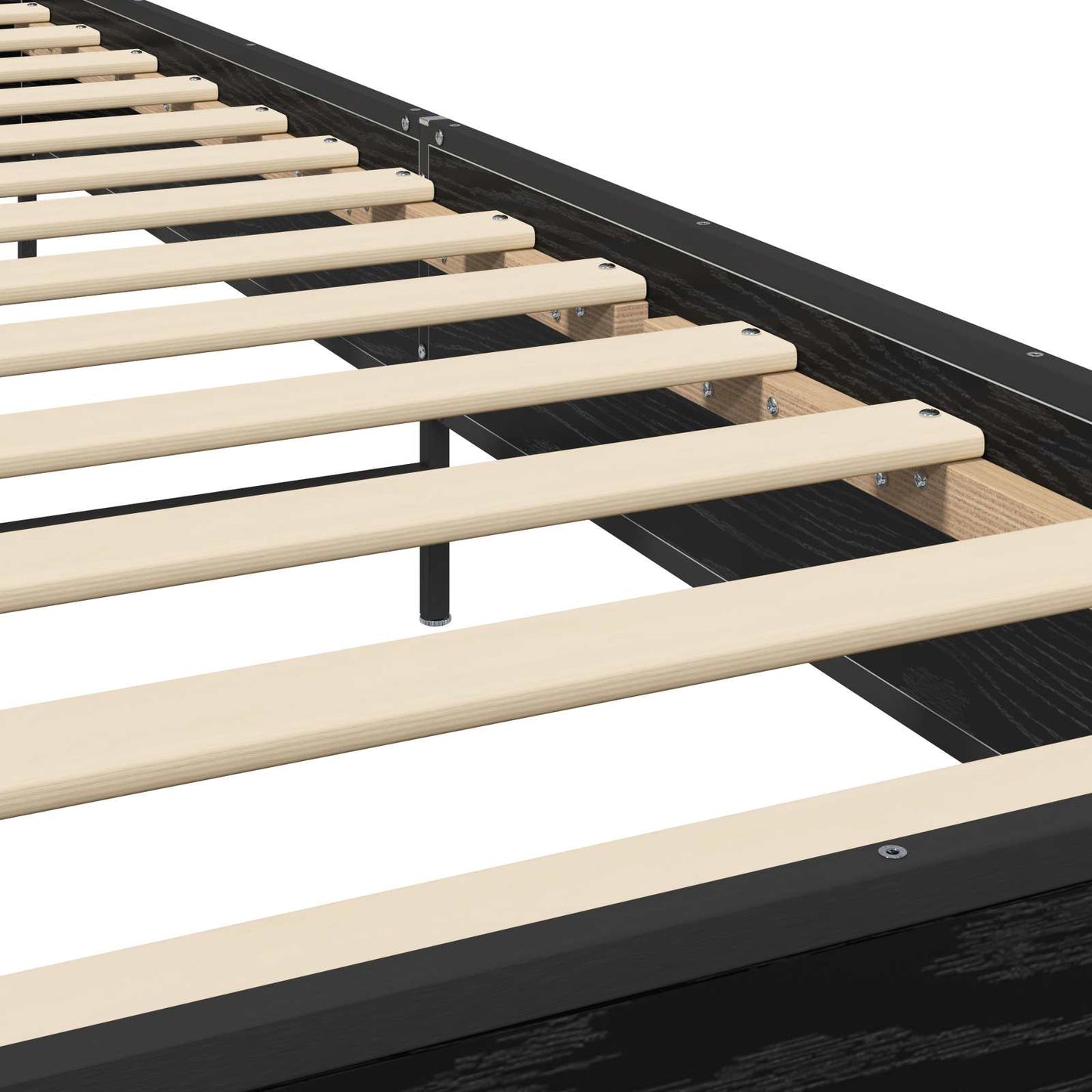 Bed Frame with Headboard Black Oak 80 x 200 cm Engineered Wood