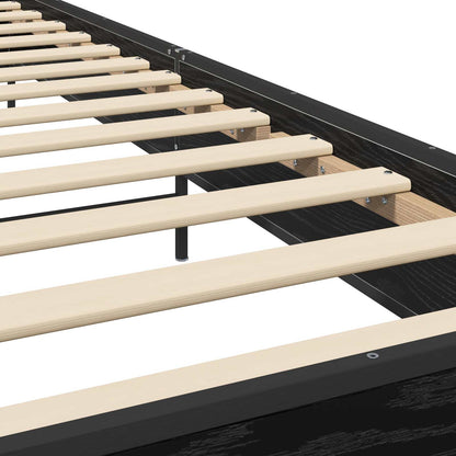 Bed Frame with Headboard Black Oak 80 x 200 cm Engineered Wood