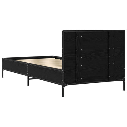 Bed Frame with Headboard Black Oak 80 x 200 cm Engineered Wood