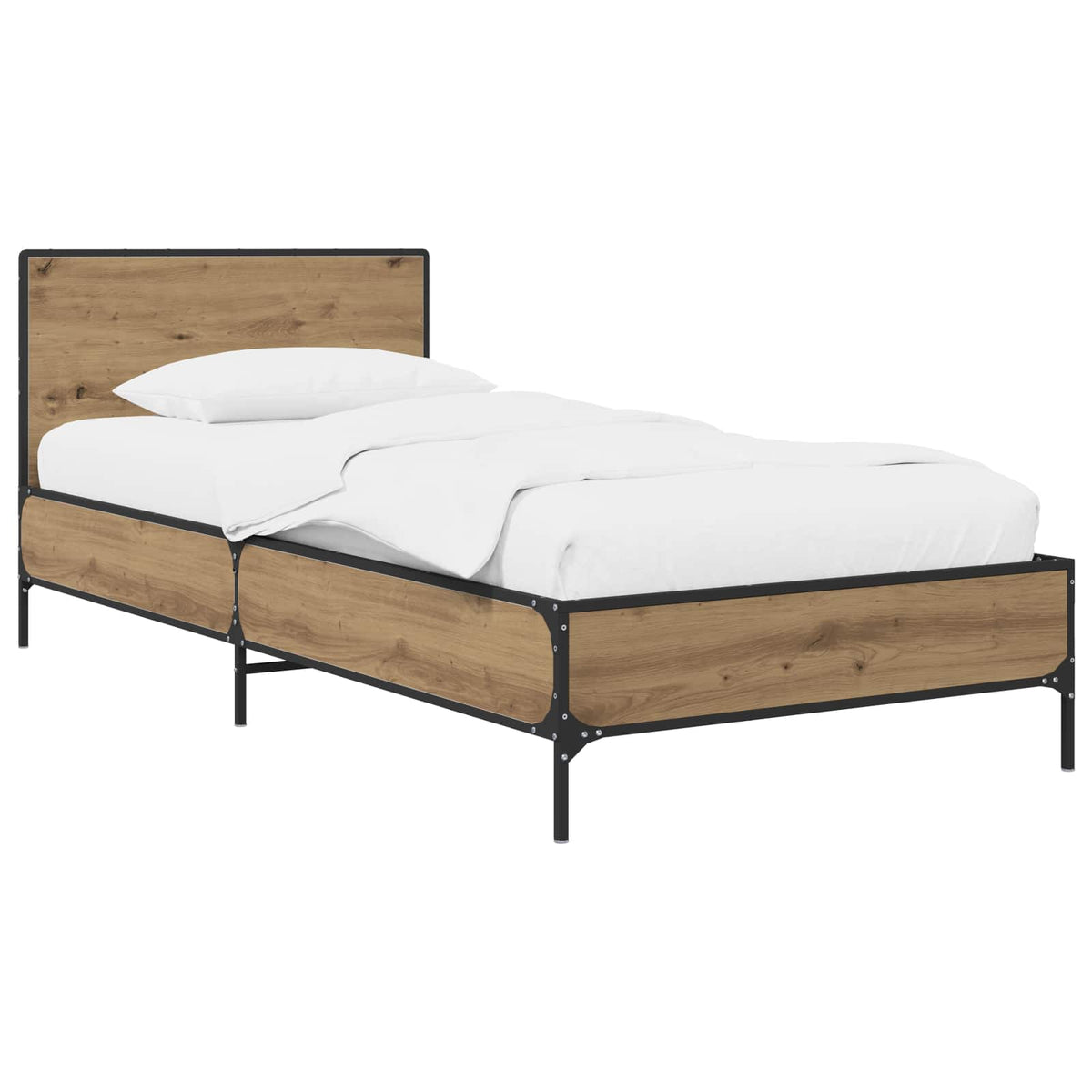 Bed Frame with Headboard Artisan Oak 80 x 200 cm