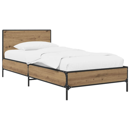 Bed Frame with Headboard Artisan Oak 80 x 200 cm