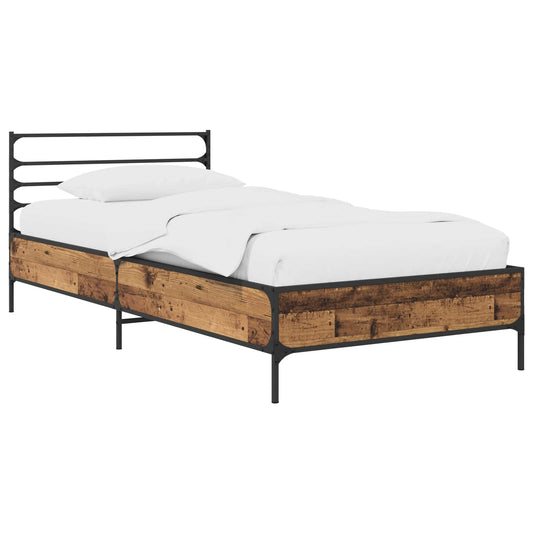 Bed Frame Old Wood 80 x 200 cm Engineered Wood