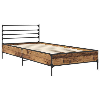 Bed Frame Old Wood 80 x 200 cm Engineered Wood