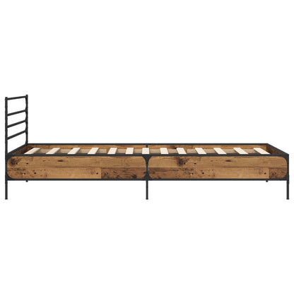 Bed Frame Old Wood 80 x 200 cm Engineered Wood