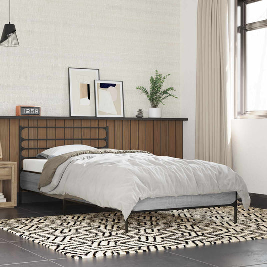 Bed Frame Grey Sonoma 80 x 200 cm Engineered Wood