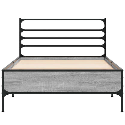 Bed Frame Grey Sonoma 80 x 200 cm Engineered Wood
