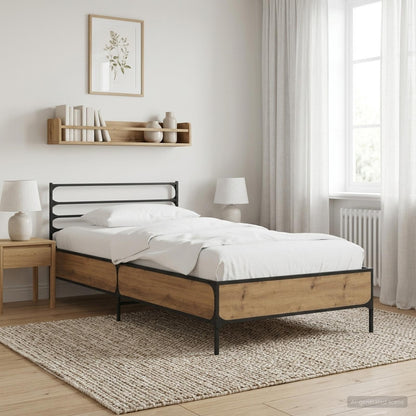 Bed Frame Artisan Oak 80 x 200 cm Engineered Wood