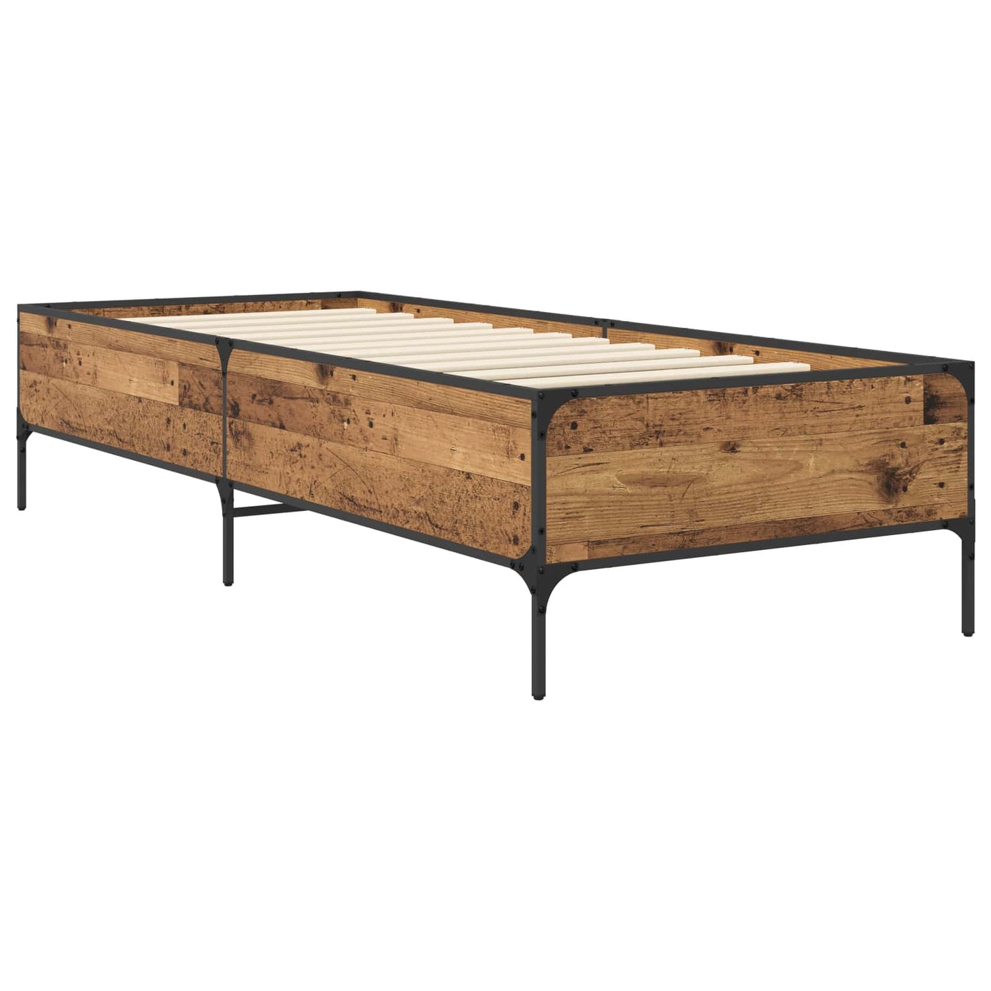 Bed Frame Old Wood 80 x 200 cm Engineered Wood
