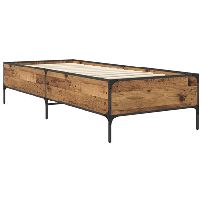 Bed Frame Old Wood 80 x 200 cm Engineered Wood