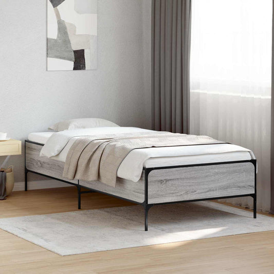 Bed Frame Grey Sonoma 80 x 200 cm Engineered Wood
