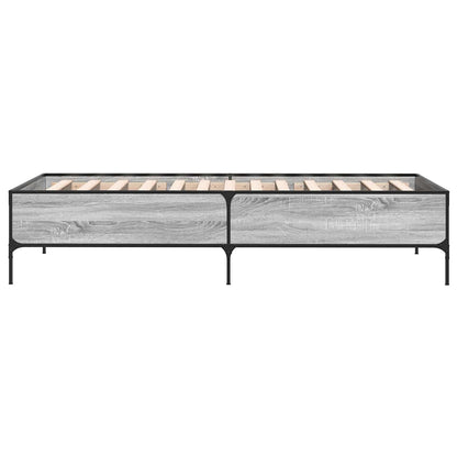 Bed Frame Grey Sonoma 80 x 200 cm Engineered Wood