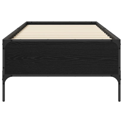 Bed Frame Black Oak 80 x 200 cm Engineered Wood