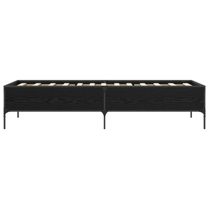 Bed Frame Black Oak 80 x 200 cm Engineered Wood