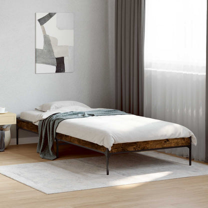 Bed Frame Smoke Oak 80 x 200 cm Engineered Wood