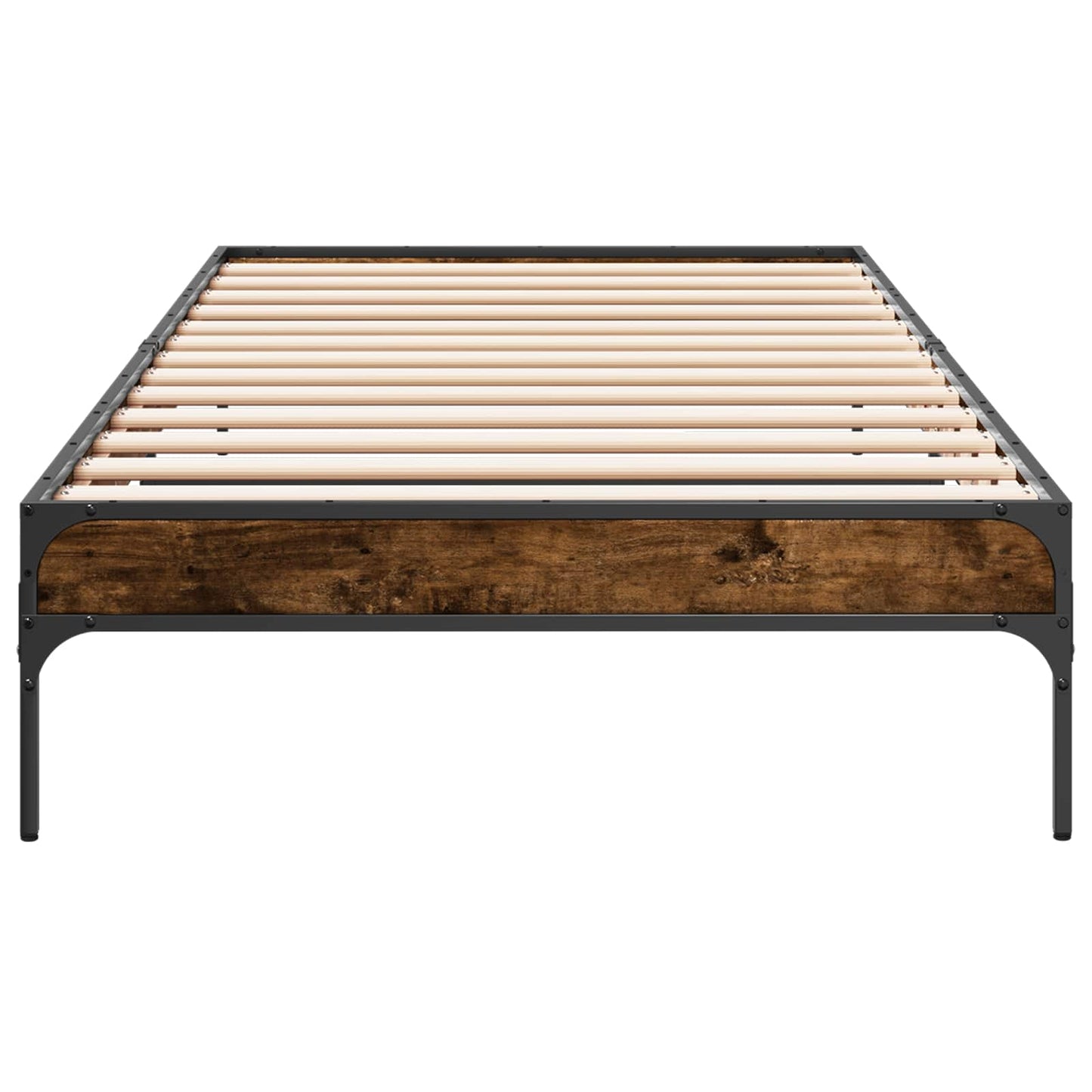 Bed Frame Smoke Oak 80 x 200 cm Engineered Wood