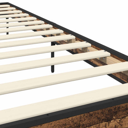 Bed Frame Old Wood 80 x 200 cm Engineered Wood