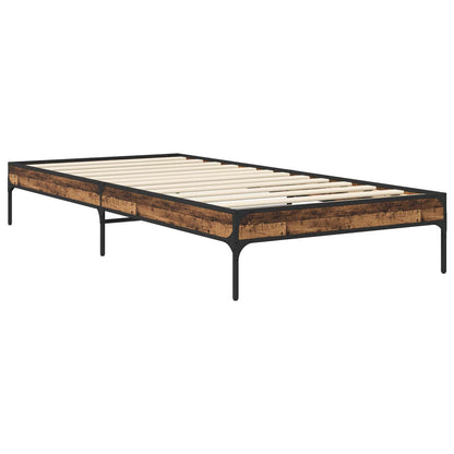 Bed Frame Old Wood 80 x 200 cm Engineered Wood