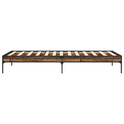 Bed Frame Old Wood 80 x 200 cm Engineered Wood