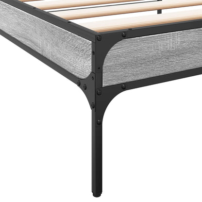 Bed Frame Grey Sonoma 80 x 200 cm Engineered Wood