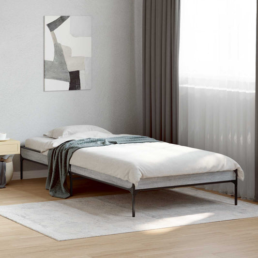 Bed Frame Grey Sonoma 80 x 200 cm Engineered Wood