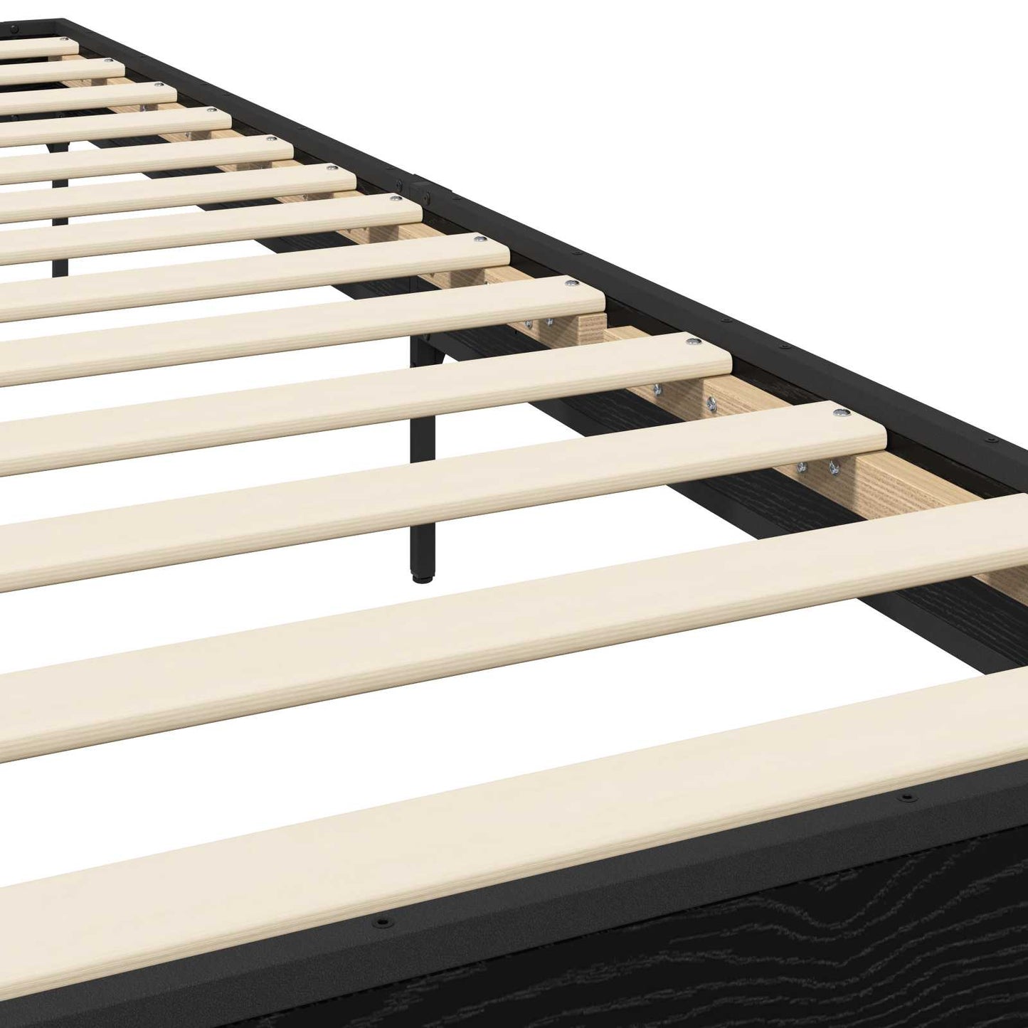 Bed Frame Black Oak 80 x 200 cm Engineered Wood