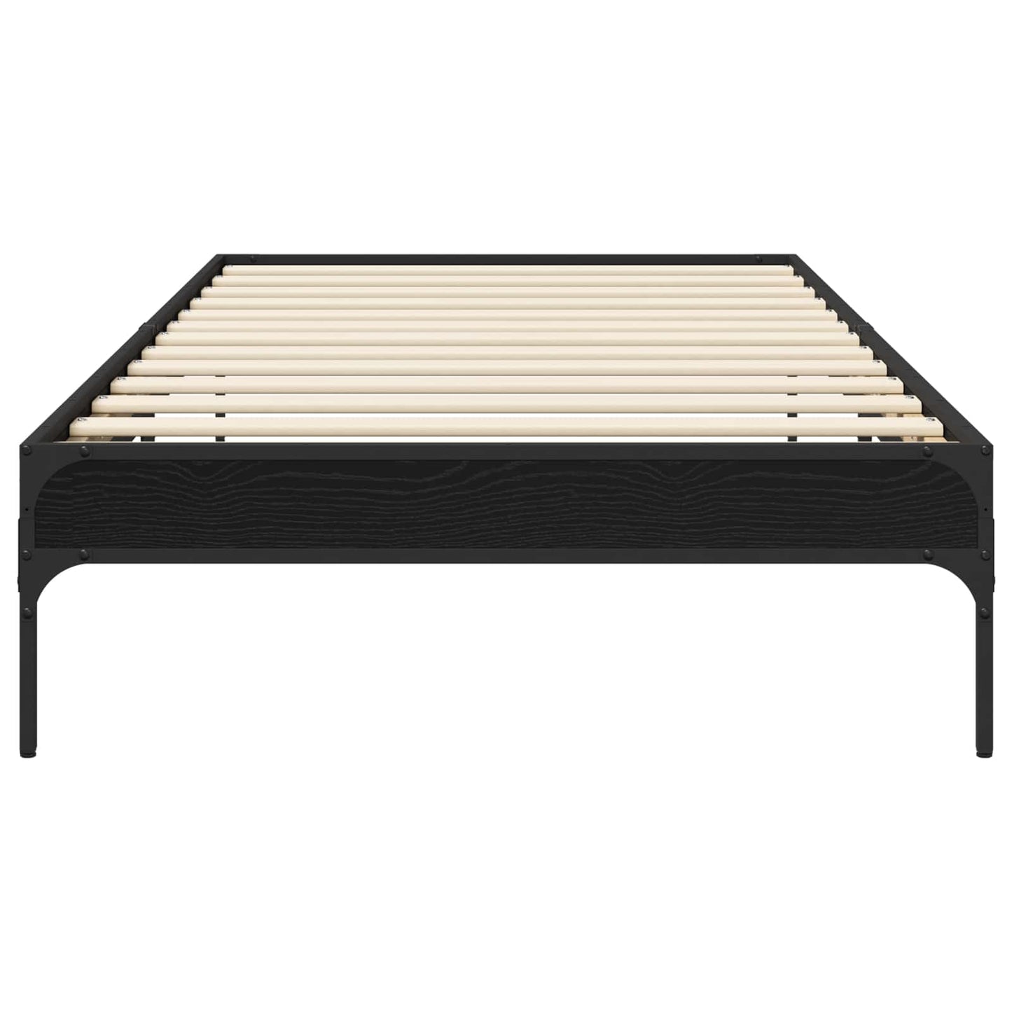 Bed Frame Black Oak 80 x 200 cm Engineered Wood