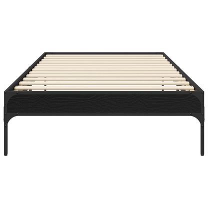 Bed Frame Black Oak 80 x 200 cm Engineered Wood