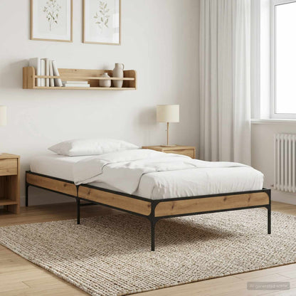 Bed Frame Artisan Oak 80 x 200 cm Engineered Wood