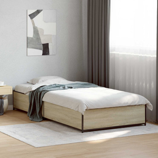 Bed Frame Sonoma Oak 80 x 200 cm Engineered Wood