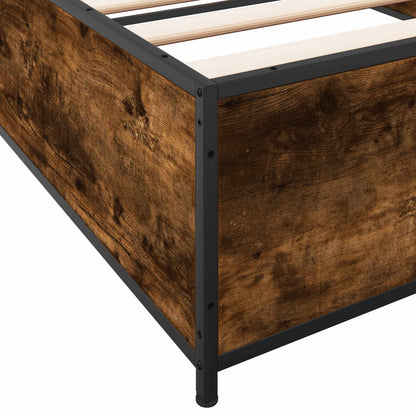 Bed Frame Smoked Oak 80 x 200 cm Engineered Wood