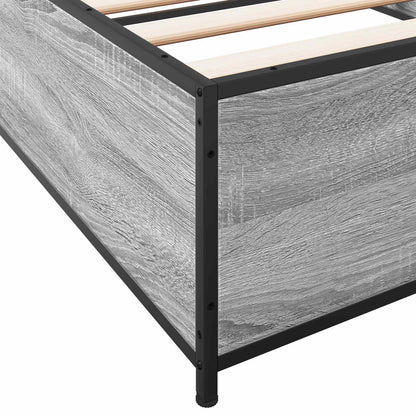 Bed Frame Grey Sonoma 80 x 200 cm Engineered Wood