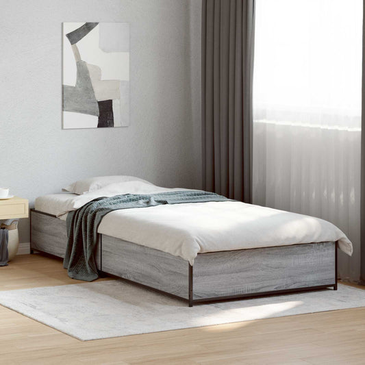 Bed Frame Grey Sonoma 80 x 200 cm Engineered Wood