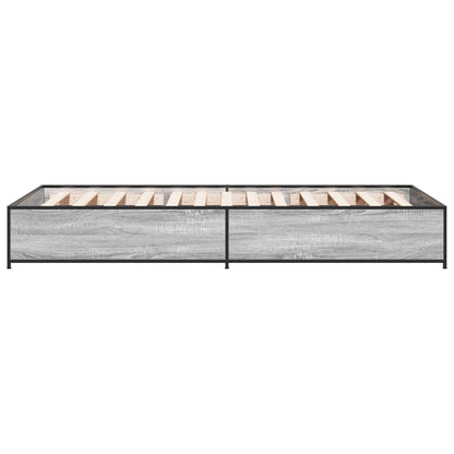Bed Frame Grey Sonoma 80 x 200 cm Engineered Wood