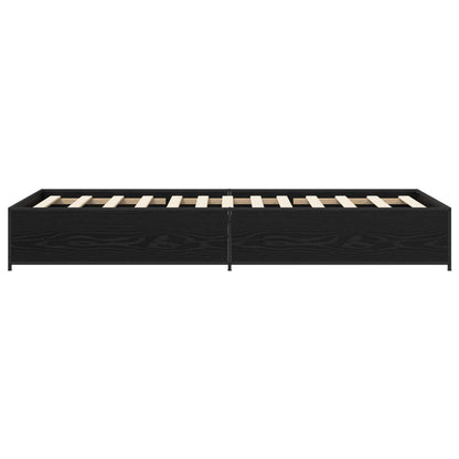 Bed Frame Black Oak 80 x 200 cm Engineered Wood