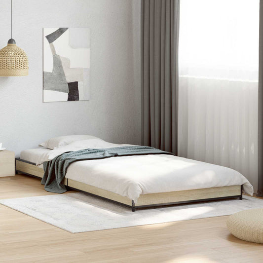 Bed Frame Sonoma Oak 80 x 200 cm Engineered Wood