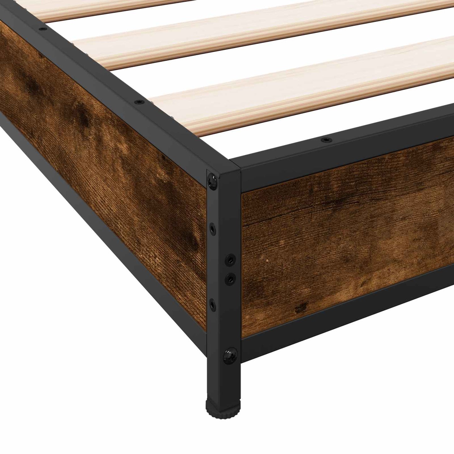Bed Frame Smoked Oak 80 x 200 cm Engineered Wood