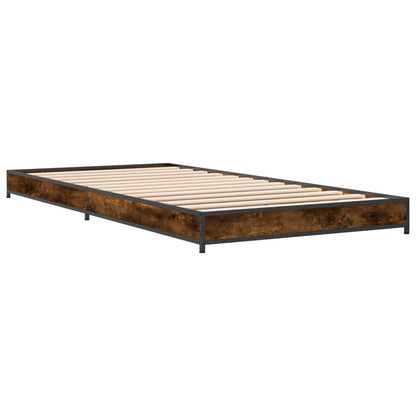 Bed Frame Smoked Oak 80 x 200 cm Engineered Wood