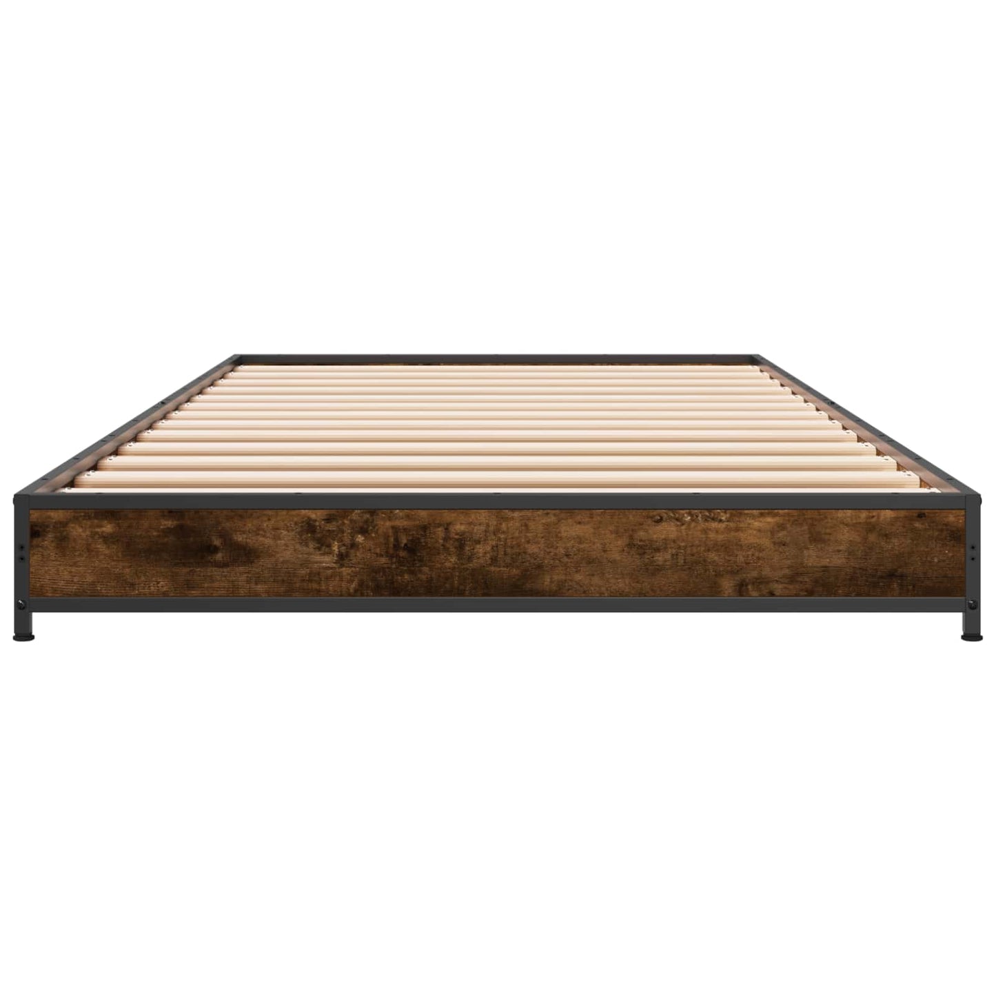 Bed Frame Smoked Oak 80 x 200 cm Engineered Wood