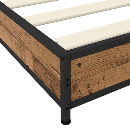 Bed Frame Old Wood 80 x 200 cm Engineered Wood