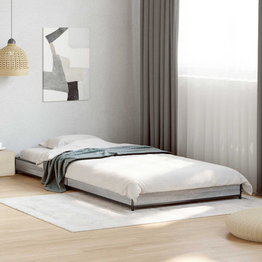 Bed Frame Grey Sonoma 80 x 200 cm Engineered Wood