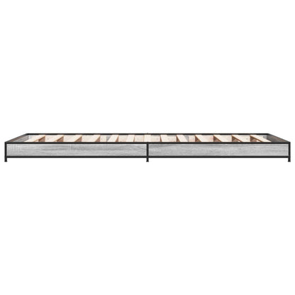 Bed Frame Grey Sonoma 80 x 200 cm Engineered Wood