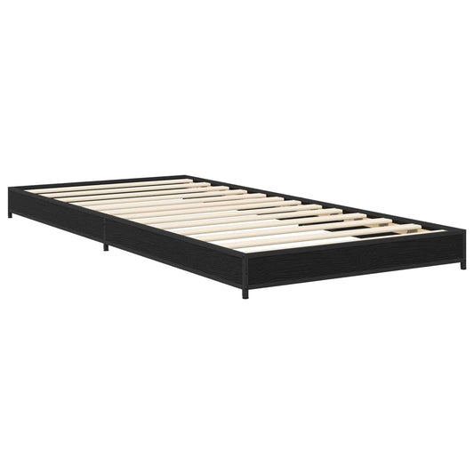 Bed Frame Black Oak 80 x 200 cm Engineered Wood