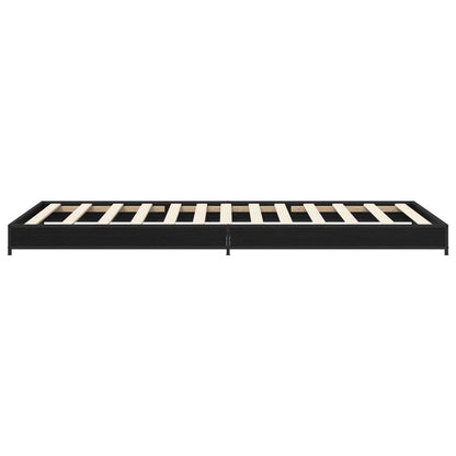 Bed Frame Black Oak 80 x 200 cm Engineered Wood