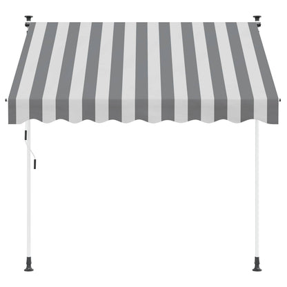 Manual Retractable Awning Anthracite and White 100 cm