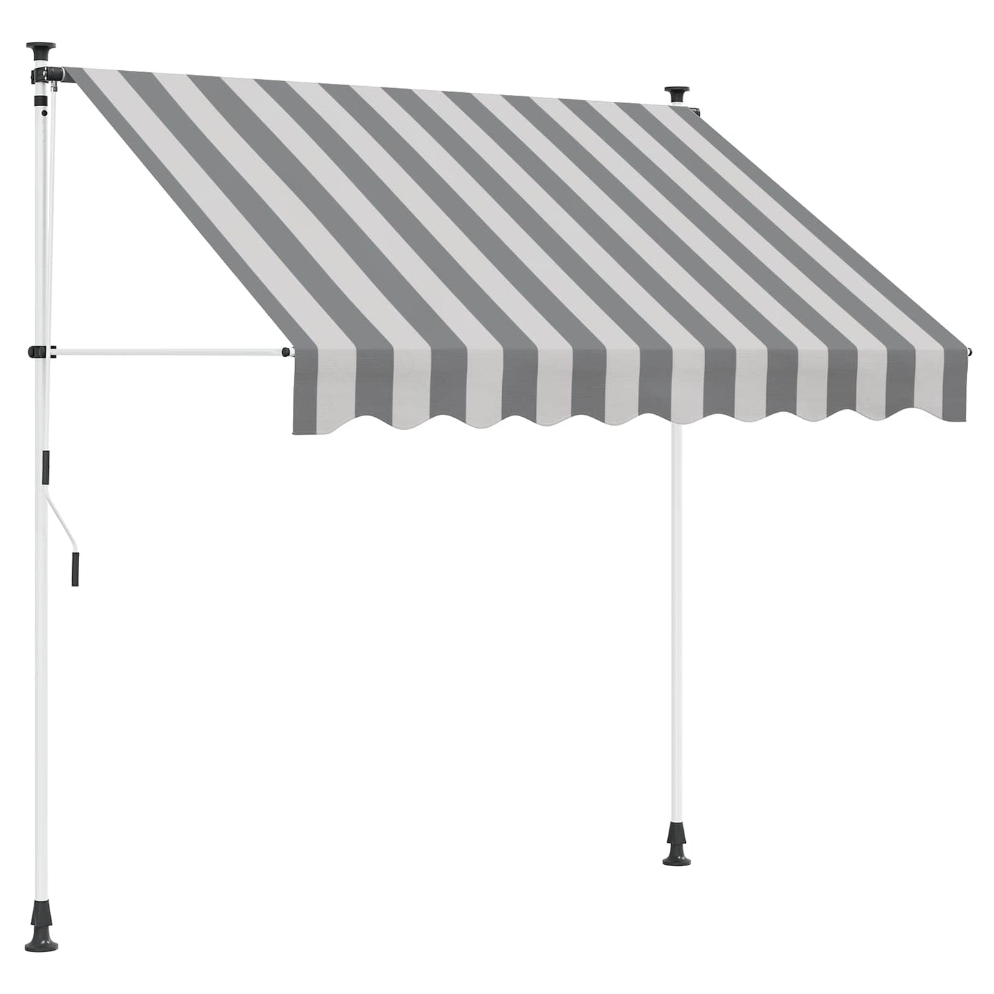 Manual Retractable Awning Anthracite and White 200 cm